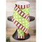 4" Striped Edge Polka Dot Ribbon: Red, Green & White (10 Yards)